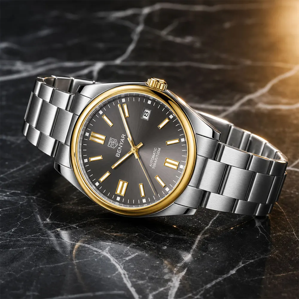 2026 New BENYAR Business Men Watch 10Bar Waterproof Mechanical Watch Stainless Steel Automatic Watch Top Brand Sports Watch Man
2026 New BENYAR Business Men Watch 10Bar Waterproof Mechanical Watch Stainless Steel Automatic Watch Top Brand Sports Watch Man