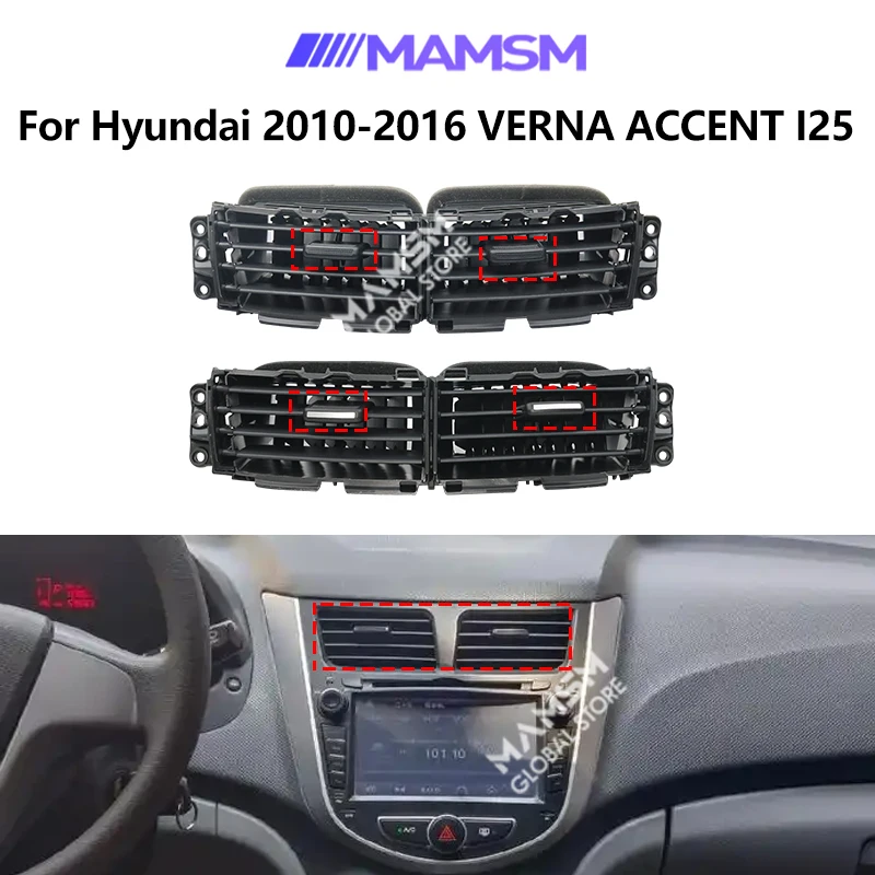 MAMSM For Hyundai 2010-2016 VERNA ACCENT I25 Car Dashboard Conditioning AC Air Vent Grille Outlet Kit Replacement Part
MAMSM For Hyundai 2010-2016 VERNA ACCENT I25 Car Dashboard Conditioning AC Air Vent Grille Outlet Kit Replacement Part