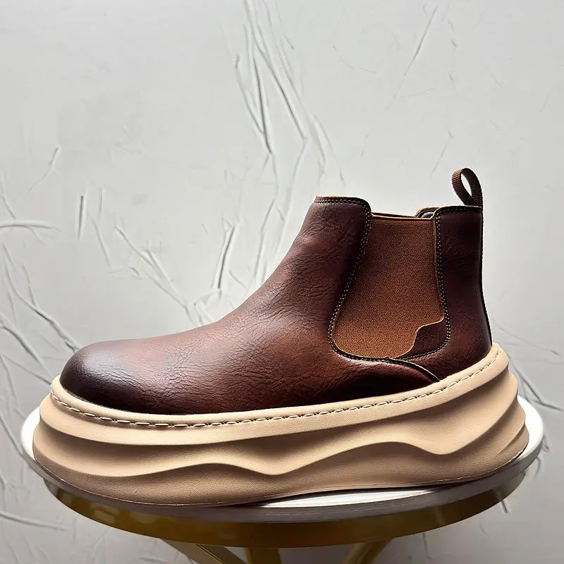 Мужские ботильоны в британском стиле, повседневные слипоны на толстой подошве, спортивные высокие молодежные ботинки «Челси» для пешего туризма и верховой езды, мужские ботинки
Мужские ботильоны в британском стиле, повседневные слипоны на толстой подошве, спортивные высокие молодежные ботинки «Челси» для пешего туризма и верховой езды, мужские ботинки