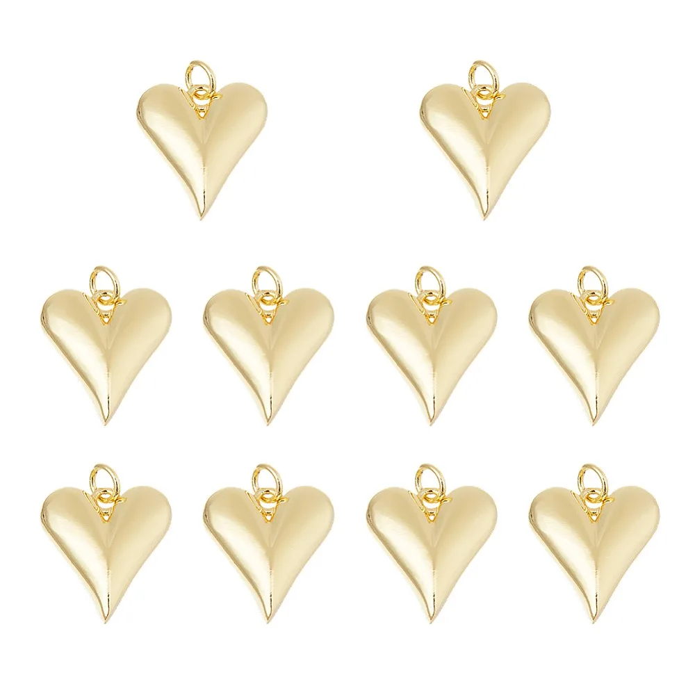 10Pcs Brass Pendants with Jump Ring Long-Lasting Plated Lead Free Cadmium Free Heart Charm Real 18K Gold Plated 17.5x15.5x4mm
10Pcs Brass Pendants with Jump Ring Long-Lasting Plated Lead Free Cadmium Free Heart Charm Real 18K Gold Plated 17.5x15.5x4mm