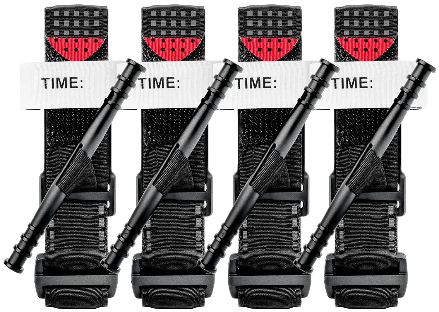 4-Pack Tourniquets Medical and Military Rescue Outdoor Emergency First Aid Supplies Thicker Windlass Rod, One-Handed Operation
4-Pack Tourniquets Medical and Military Rescue Outdoor Emergency First Aid Supplies Thicker Windlass Rod, One-Handed Operation