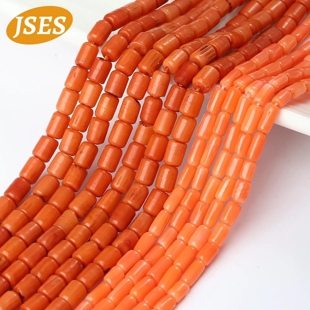 JSES Red Coral Stone Beads Tubular Loose Spacer Beads for Jewelry Making DIY Charms Bracelet Necklace Accessories Handmade Craft
JSES Red Coral Stone Beads Tubular Loose Spacer Beads for Jewelry Making DIY Charms Bracelet Necklace Accessories Handmade Craft