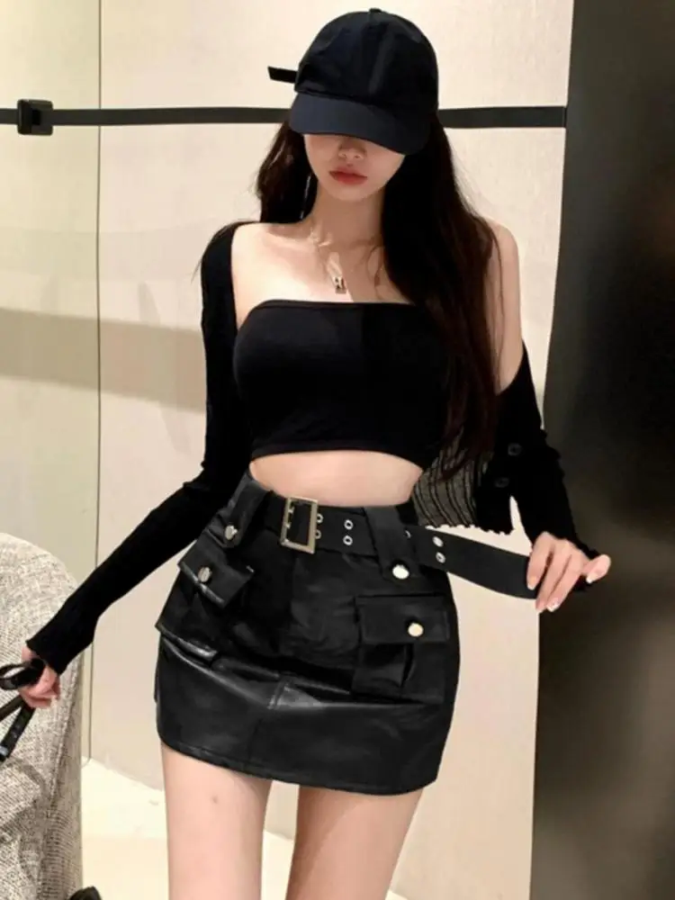 Spring Summer Black Pu Leather Workwear Short Skirt Brown Elegant High Waist Sexy Club Slim Mini Half Skirt Women Trend Clothing
Spring Summer Black Pu Leather Workwear Short Skirt Brown Elegant High Waist Sexy Club Slim Mini Half Skirt Women Trend Clothing