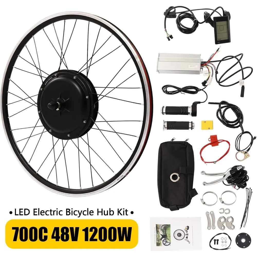 Electric Bicycle Conversion Kit for Front Wheel Motor Kit with LCD Display Controller Handle Brushless Gearless Hub Motor Kit
Electric Bicycle Conversion Kit for Front Wheel Motor Kit with LCD Display Controller Handle Brushless Gearless Hub Motor Kit