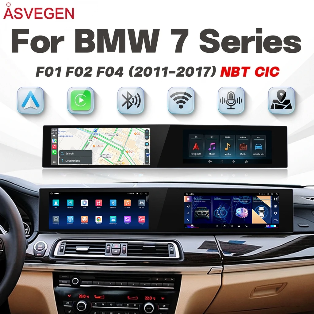 21" Curved Dual Screen for BMW 7 Series F01 F02 F04 2011-2017 CIC NBT Android 13 Radio CarPlay GPS Navi Multimedia Stereo Player
21" Curved Dual Screen for BMW 7 Series F01 F02 F04 2011-2017 CIC NBT Android 13 Radio CarPlay GPS Navi Multimedia Stereo Player