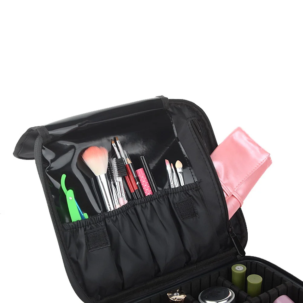 Makeup Train Case Black Size S Adjustable Dividers Waterproof Anti-Wear Travel Organizer Bag Makeup Case
Makeup Train Case Black Size S Adjustable Dividers Waterproof Anti-Wear Travel Organizer Bag Makeup Case