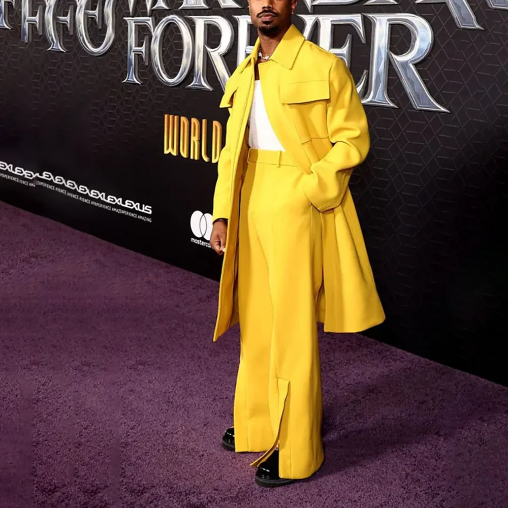 Casual Yellow Men's Suits Blazer 2 Piece Jacket Pants Customized Formal Evening Party Special Occasion Male Outfits Ropa Hombre
Casual Yellow Men's Suits Blazer 2 Piece Jacket Pants Customized Formal Evening Party Special Occasion Male Outfits Ropa Hombre