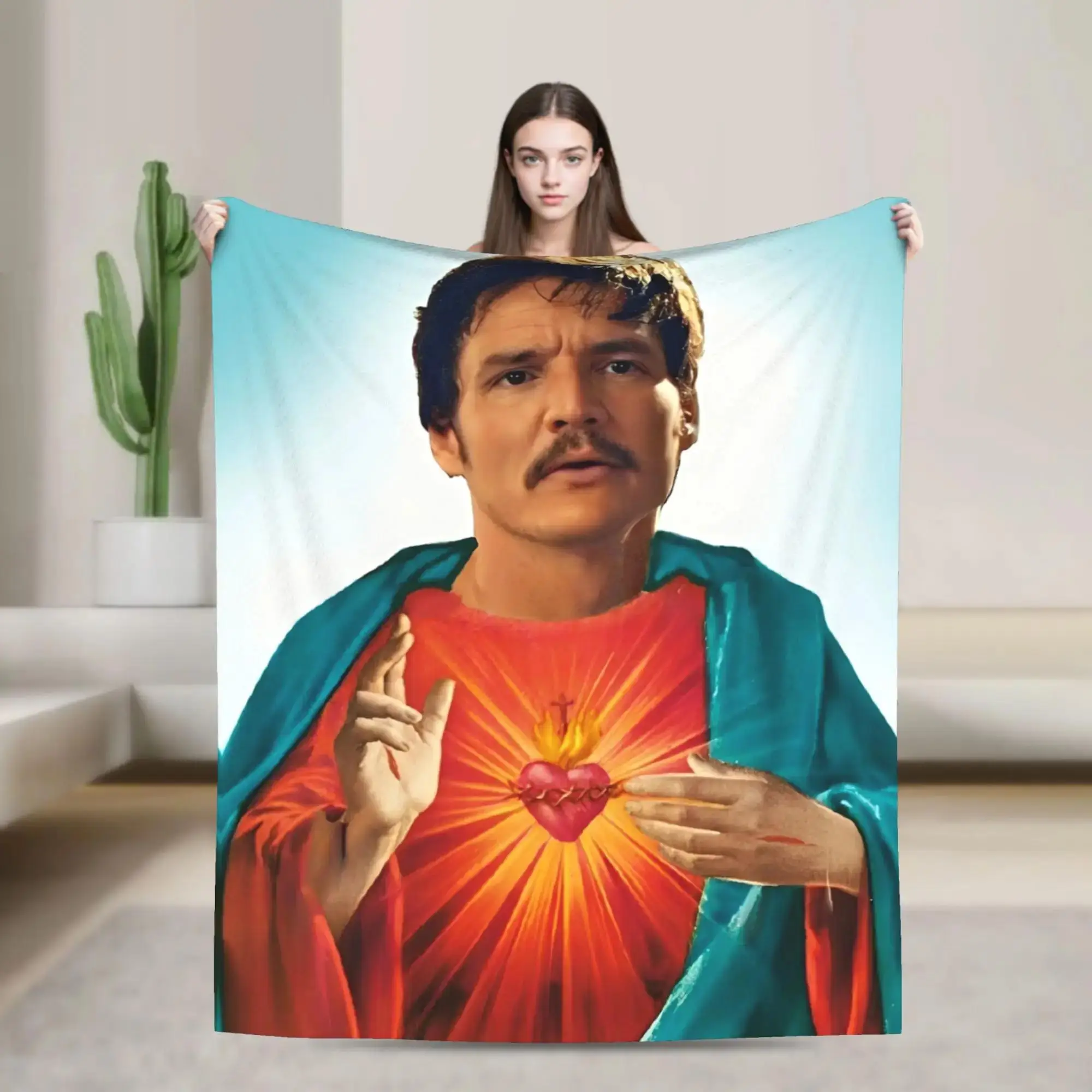 Warm Flannel Throw Blanket with Pedro Pascal Jesus Print for Couch Sofa Bed Chair Picnic Blanket Bedspread Cover
Warm Flannel Throw Blanket with Pedro Pascal Jesus Print for Couch Sofa Bed Chair Picnic Blanket Bedspread Cover