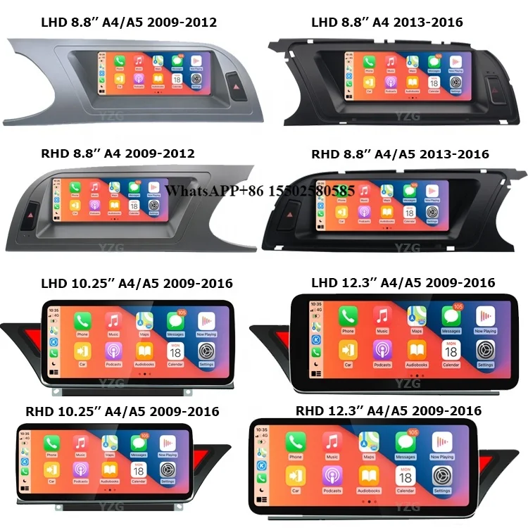 YZG Week Promotion 8.8/10.25/12.3 Inch Carplay Android Screen Multimedia for A4 A5 B8 B7 B6 2009-2014 LHD RHD
YZG Week Promotion 8.8/10.25/12.3 Inch Carplay Android Screen Multimedia for A4 A5 B8 B7 B6 2009-2014 LHD RHD