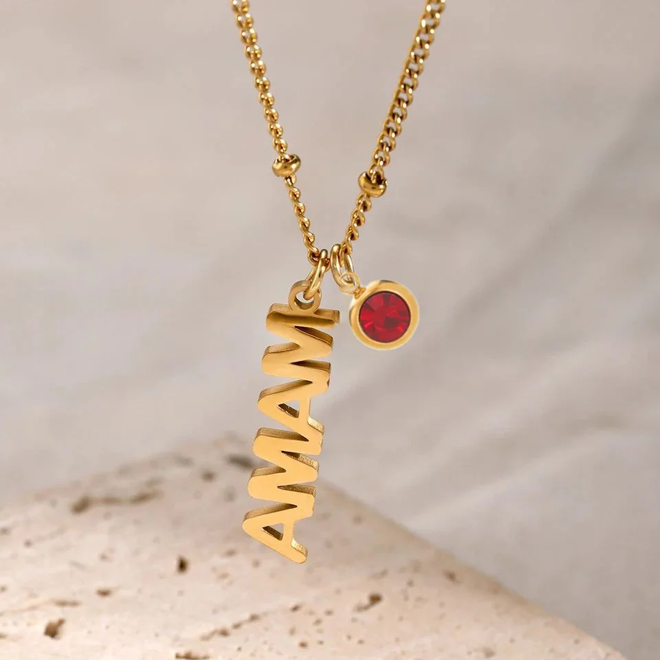 Custom Vertical Letters Mama Necklace With Birthstone Stainless Steel Choker Statement Personalization Jewelry Mother's Day Gift
Custom Vertical Letters Mama Necklace With Birthstone Stainless Steel Choker Statement Personalization Jewelry Mother's Day Gift