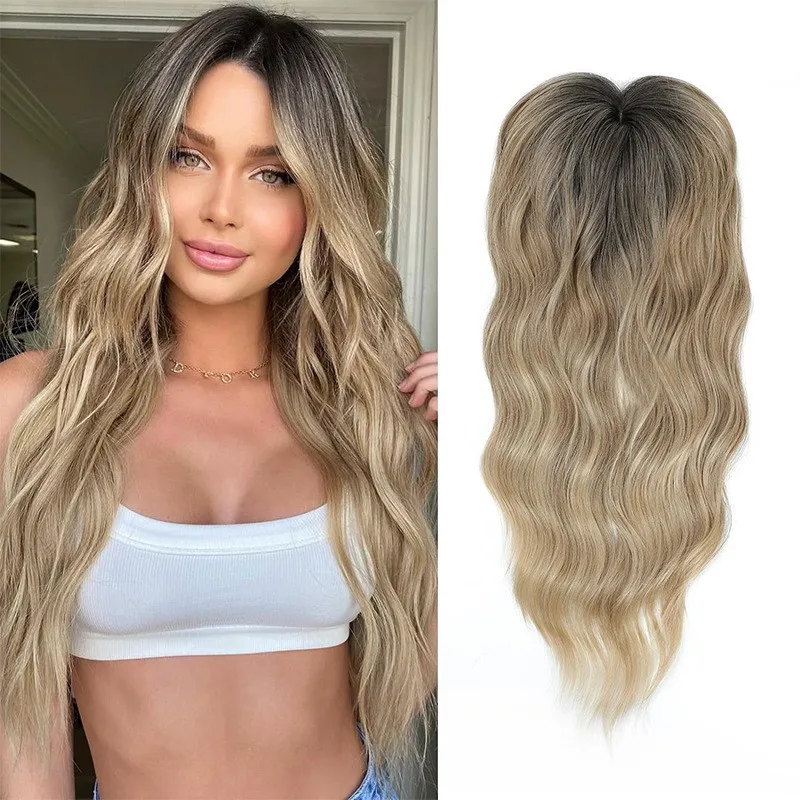 New Hand-Tied Lace Hair Topper for Women European & American Style Synthetic Long Wavy Curly Hairpiece Top Cover for Thinning
New Hand-Tied Lace Hair Topper for Women European & American Style Synthetic Long Wavy Curly Hairpiece Top Cover for Thinning