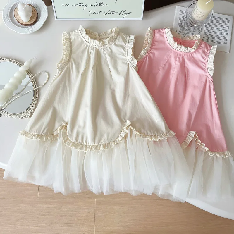 Baby Girl Stylish Patchwork Mesh Dress Summer New Thin Mesh Patchwork Lace Tank Dress Trendy
Baby Girl Stylish Patchwork Mesh Dress Summer New Thin Mesh Patchwork Lace Tank Dress Trendy