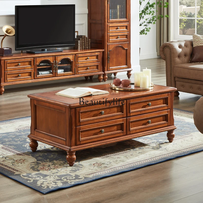 yj19 Simple Solid Wood Coffee Table for Living Room, Small Household Table 
yj19 Simple Solid Wood Coffee Table for Living Room, Small Household Table