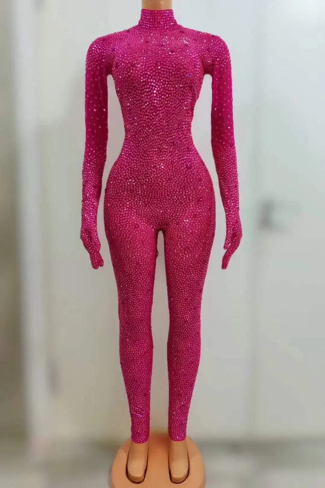 Full Rhinestone Jumpsuits Gloves For Women Singer Showgirl Las Vegas Drag Queen Stage Performance Outfit 
Full Rhinestone Jumpsuits Gloves For Women Singer Showgirl Las Vegas Drag Queen Stage Performance Outfit