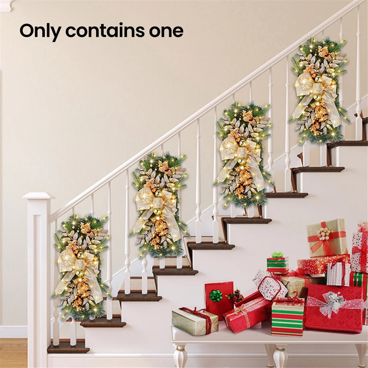 ONGE Рождественский венок Подвески Гирлянда Рождественское украшение Рождественский венок Подвесной кулон для праздничной стены Дверь + светодиодный свет Золото
ONGE Рождественский венок Подвески Гирлянда Рождественское украшение Рождественский венок Подвесной кулон для праздничной стены Дверь + светодиодный свет Золото