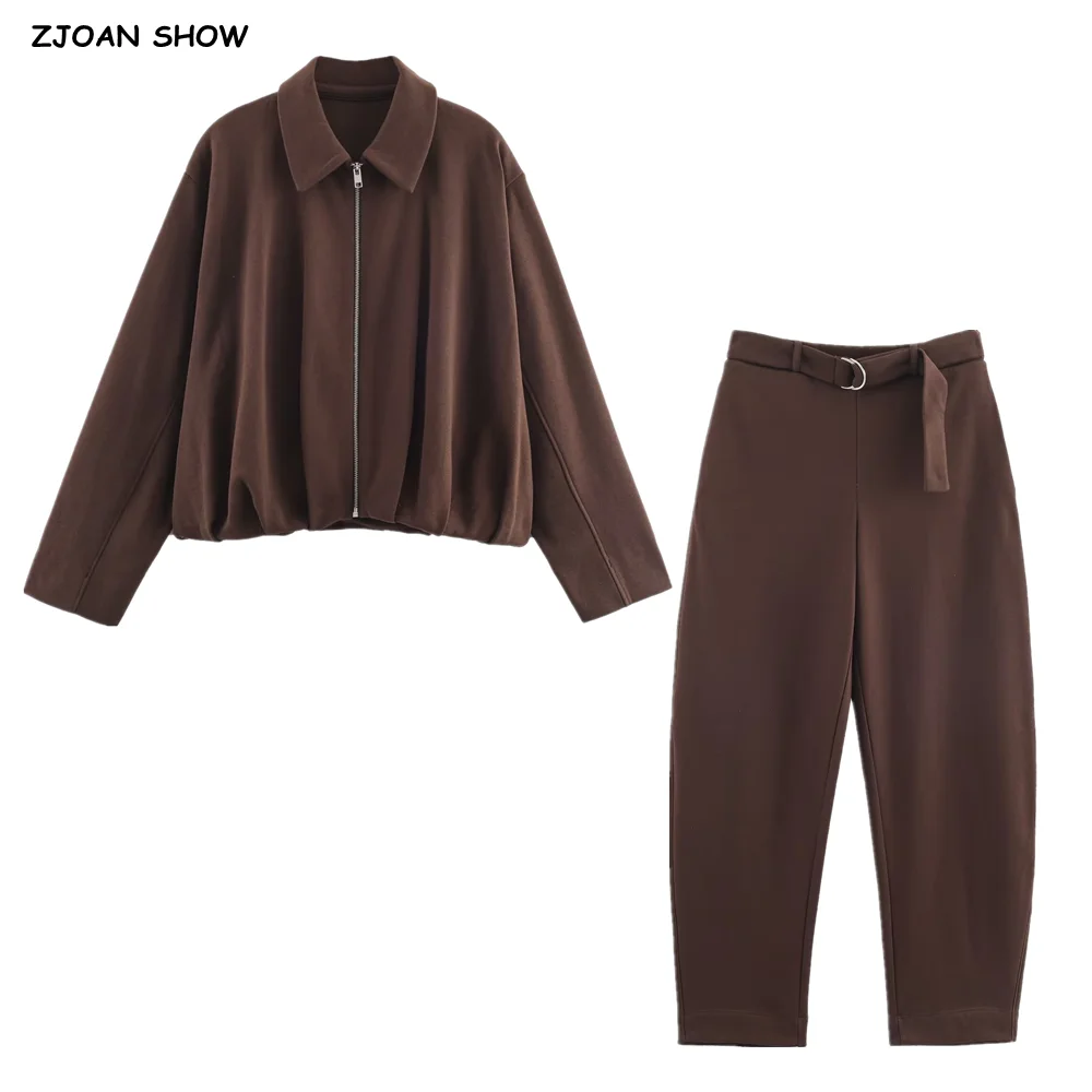 2 шт., 1 комплект, 2025, кофейный вязаный полиэстер, хлопок, свободная куртка с рукавами «летучая мышь», женские шаровары с высокой талией, полная длина, шикарные брюки
2 шт., 1 комплект, 2025, кофейный вязаный полиэстер, хлопок, свободная куртка с рукавами «летучая мышь», женские шаровары с высокой талией, полная длина, шикарные брюки