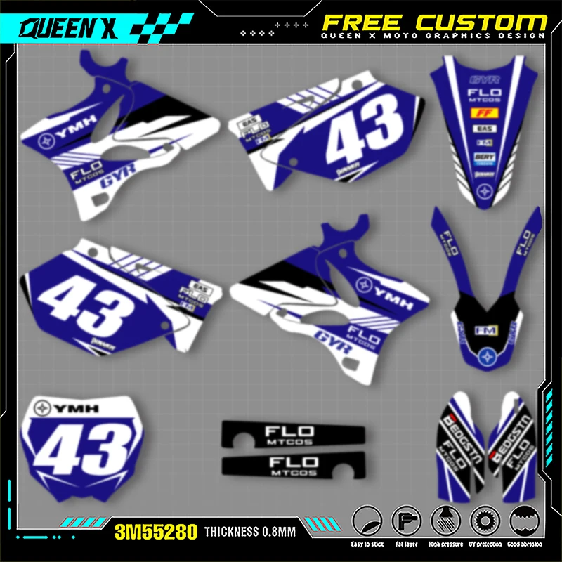 QUEEN X MOTO Motorcycle Graphics Decals For YAMAHA YZ125 250 2002 2003 2004 2005-2014 Motorcycle Decal Stickers 012
QUEEN X MOTO Motorcycle Graphics Decals For YAMAHA YZ125 250 2002 2003 2004 2005-2014 Motorcycle Decal Stickers 012
