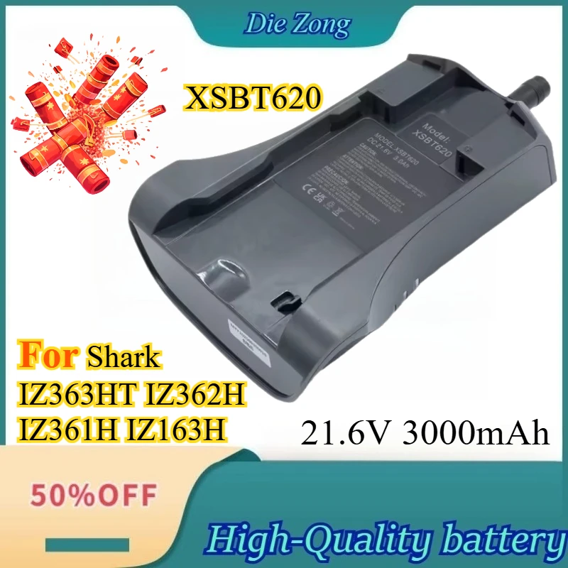 New XSBT620 21.6V 3.0Ah 6-Core Replacement Lithium Battery for Shark IZ363HT IZ362H IZ361H IZ163H
New XSBT620 21.6V 3.0Ah 6-Core Replacement Lithium Battery for Shark IZ363HT IZ362H IZ361H IZ163H