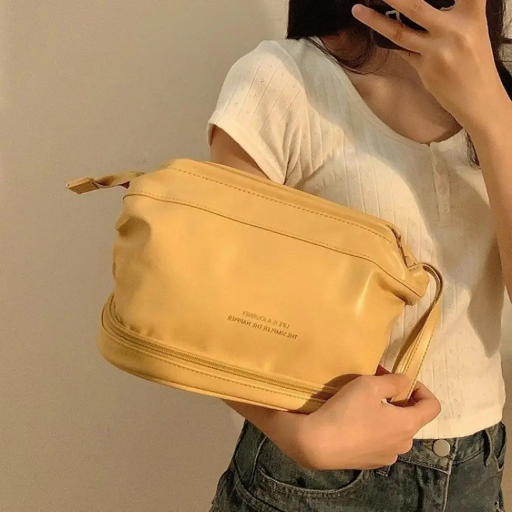 Waterproof Cosmetic Bag Makeup Organizer Wide-open Makeup Bag with Bottom Makeup Brush Pocket for Women Travel Toiletries
Waterproof Cosmetic Bag Makeup Organizer Wide-open Makeup Bag with Bottom Makeup Brush Pocket for Women Travel Toiletries