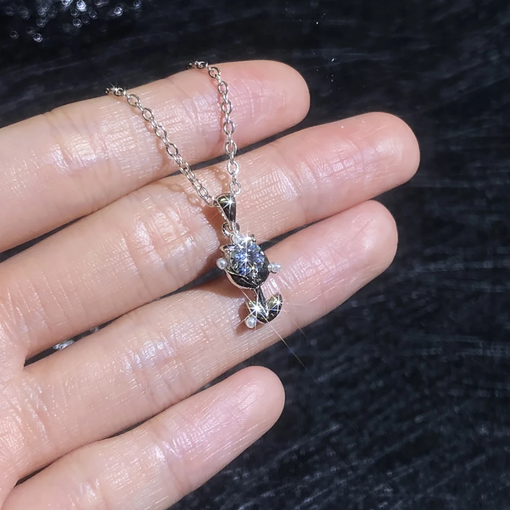 TEMGF 5mm Moissanite Necklace GRA Certified 45cm 925 Silver Chain Flower Pendant for Charm Women Fine Jewelry Party Fashion Item
TEMGF 5mm Moissanite Necklace GRA Certified 45cm 925 Silver Chain Flower Pendant for Charm Women Fine Jewelry Party Fashion Item