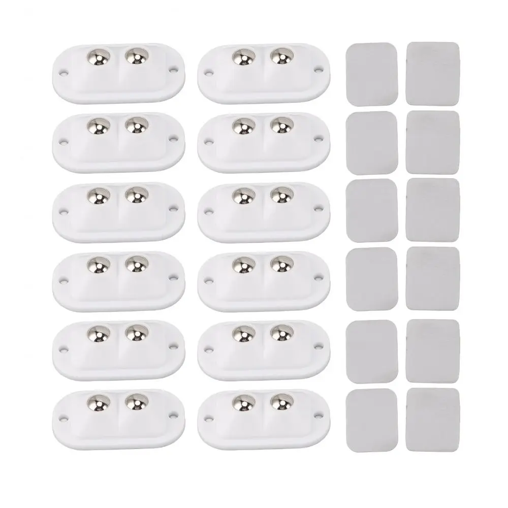 12pcs Quietly Black Caster Wheels White Adhesive Sticky Pulley Double Bead 2.8x5cm Universal Caster Wheels Furniture
12pcs Quietly Black Caster Wheels White Adhesive Sticky Pulley Double Bead 2.8x5cm Universal Caster Wheels Furniture