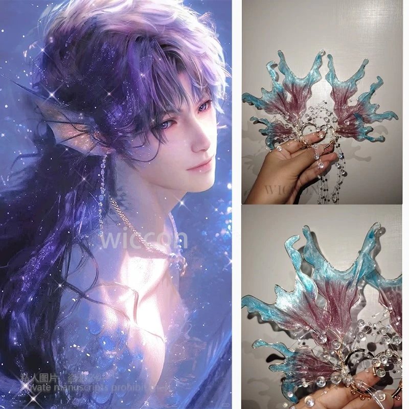 Y2K Rafayel Earrings Handmade Ear Loops Gradient Ears Cosplay Clip Headdress Fairy Wizard Cos Shark Ears Accessories Props
Y2K Rafayel Earrings Handmade Ear Loops Gradient Ears Cosplay Clip Headdress Fairy Wizard Cos Shark Ears Accessories Props