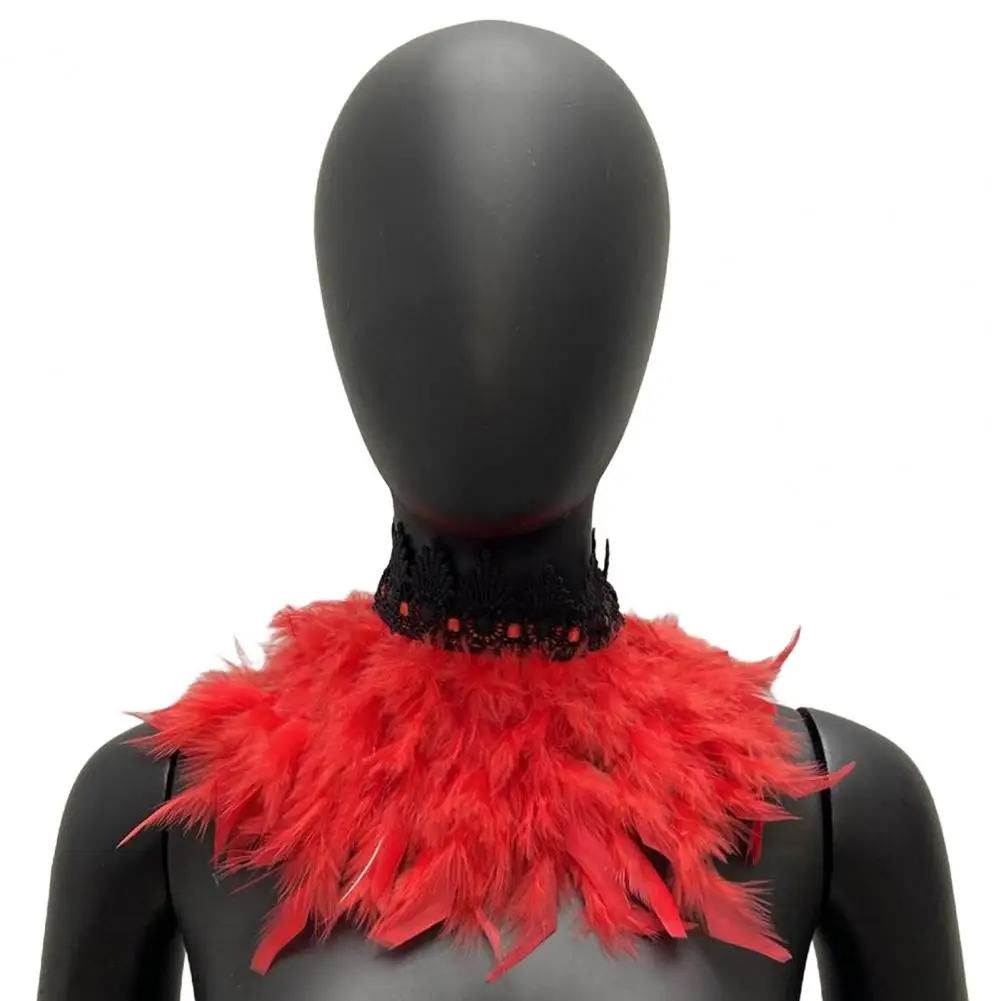 Peacock Feather Scarf Handmade Gothic Cape with Adjustable Lace Tie Gradient Color Feather Face Collar Dance Party Accessories
Peacock Feather Scarf Handmade Gothic Cape with Adjustable Lace Tie Gradient Color Feather Face Collar Dance Party Accessories