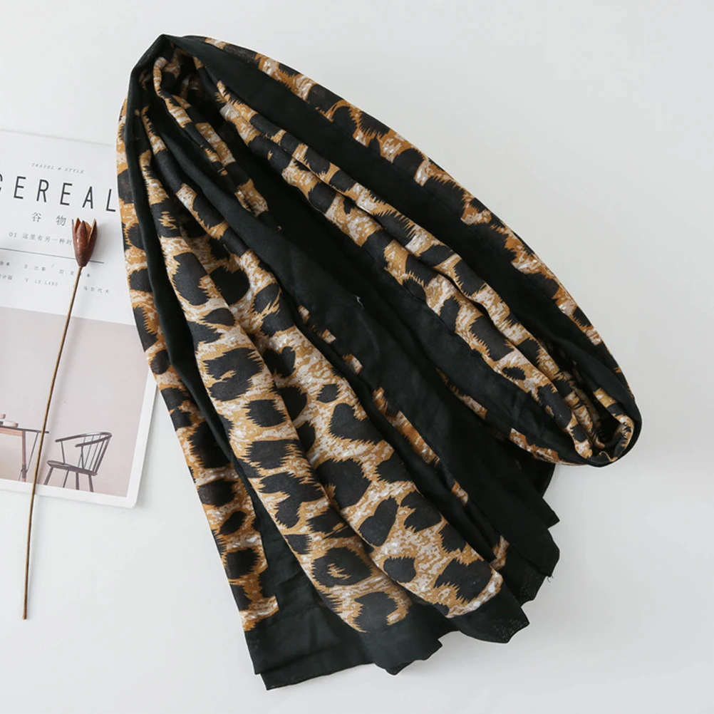 Leopard Print Shawl Comfortable Scarf Women Beach Wedding Black Air Conditioning Room
Leopard Print Shawl Comfortable Scarf Women Beach Wedding Black Air Conditioning Room