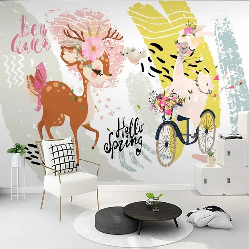 Custom Size Cartoon Animals Cute Deer Bicycle Graffiti Wallpaper for Kids Bedroom Babys Room Backdrop Wall Paper Home Decoration
Custom Size Cartoon Animals Cute Deer Bicycle Graffiti Wallpaper for Kids Bedroom Babys Room Backdrop Wall Paper Home Decoration