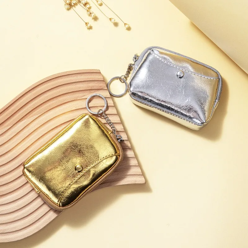 2026 New Shiny Metallic Cracked Leather Coin Purse, Trendy Dual Pocket Mini Wallet with Keyring, Fashion Small Wallet for Women
2026 New Shiny Metallic Cracked Leather Coin Purse, Trendy Dual Pocket Mini Wallet with Keyring, Fashion Small Wallet for Women