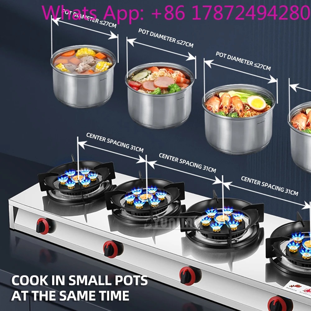 Stainless Steel Stoves Cooktop Estufas De De Cocina with Flameout Protection Device
Stainless Steel Stoves Cooktop Estufas De De Cocina with Flameout Protection Device