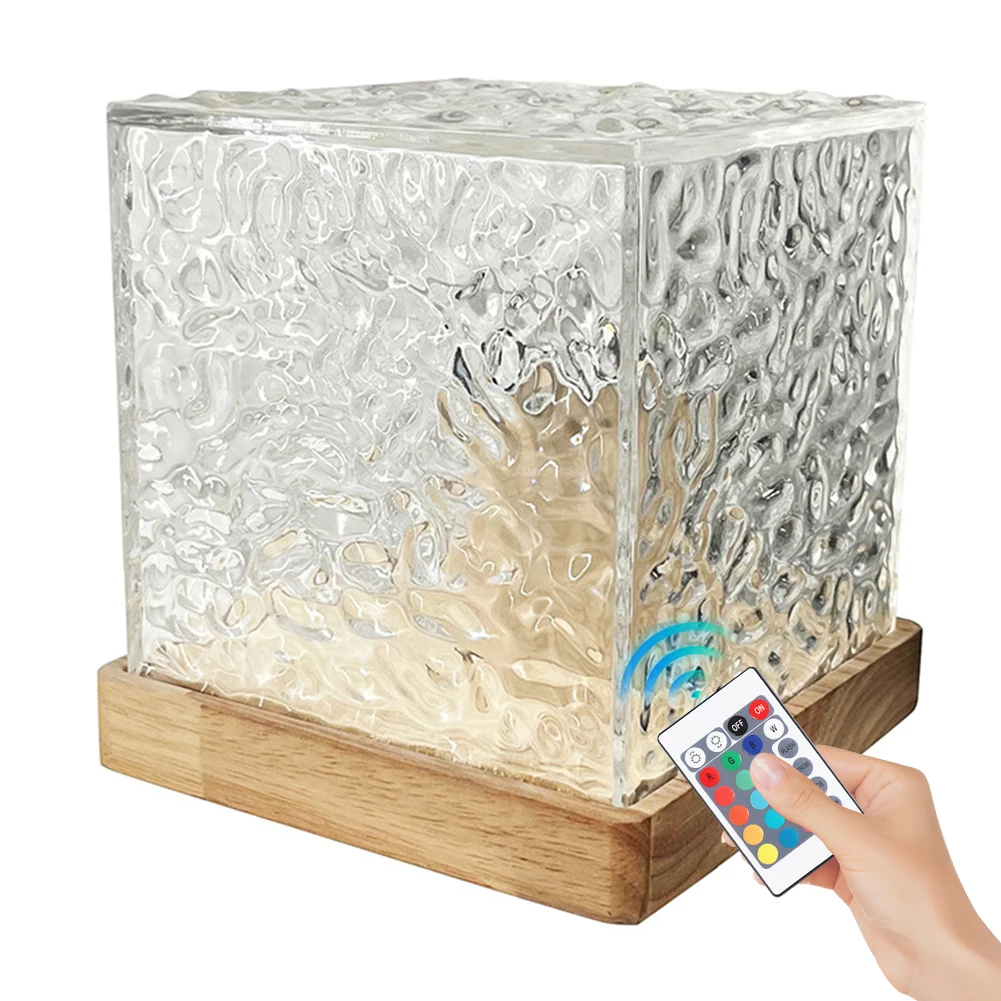Dynamic Water Ripple Night Light Remote Control Rotating Water Wave Night Light 16 Colors Water Ripple Cube Colorful Night Light
Dynamic Water Ripple Night Light Remote Control Rotating Water Wave Night Light 16 Colors Water Ripple Cube Colorful Night Light