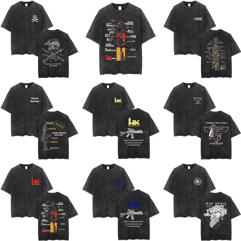 Vintage Washed Men's Heckler & Koch HK416 T-Shirt Forward Observations Group T Shirts Men Women Casual Cotton Retro Black Tshirt
Vintage Washed Men's Heckler & Koch HK416 T-Shirt Forward Observations Group T Shirts Men Women Casual Cotton Retro Black Tshirt