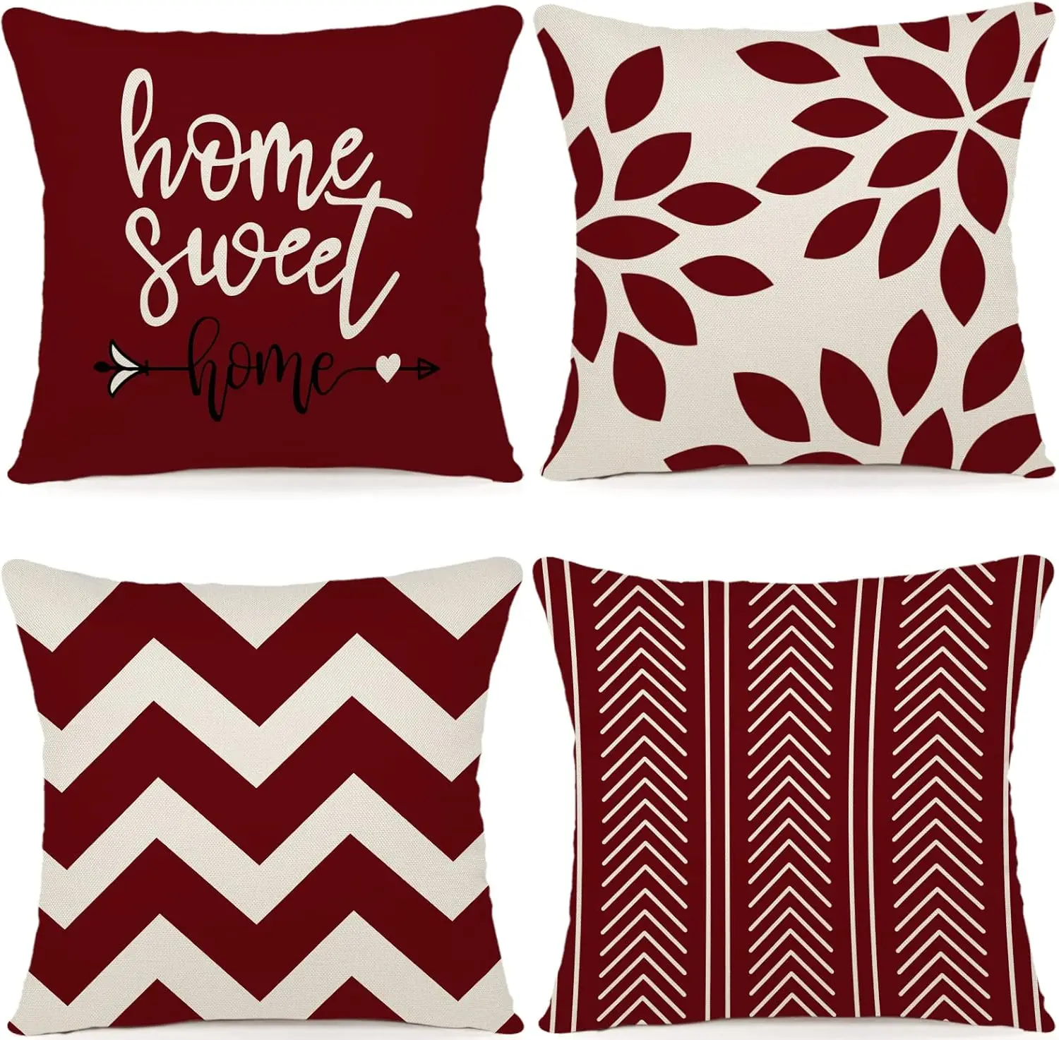 Burgunderrot Decoration Cushion Covers Linen Decorative Throw Pillows Covers for Bedroom, Sofa, Chair, Bed, Garden
Burgunderrot Decoration Cushion Covers Linen Decorative Throw Pillows Covers for Bedroom, Sofa, Chair, Bed, Garden