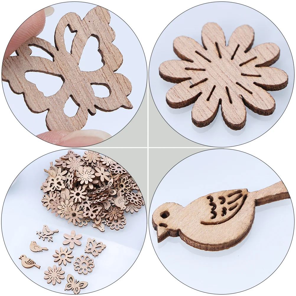 200Pcs Wooden DIY Craft Pieces Heart Flower Mixed Type Unfinished Slices for Painting Decoration Wooden Piece
200Pcs Wooden DIY Craft Pieces Heart Flower Mixed Type Unfinished Slices for Painting Decoration Wooden Piece