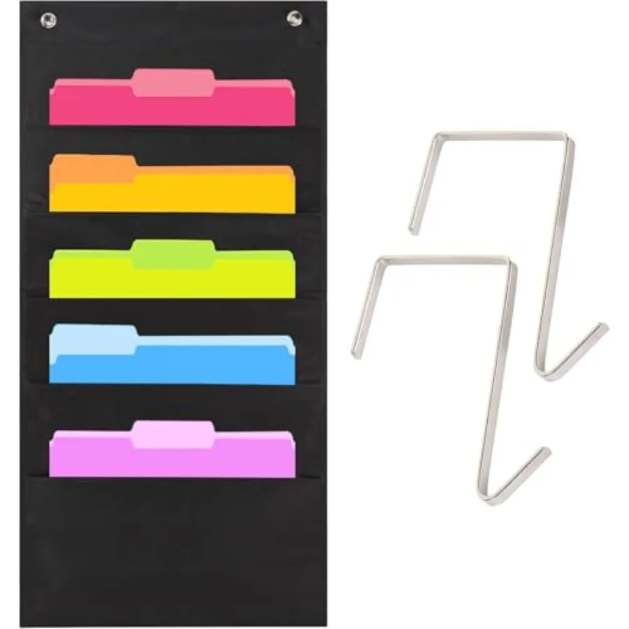 Heavy Duty Storage Pocket Chart for Classroom, 5 Pocket Storage Organizer with 2 Over-Door Hangers, Hanging Wall Organizer for
Heavy Duty Storage Pocket Chart for Classroom, 5 Pocket Storage Organizer with 2 Over-Door Hangers, Hanging Wall Organizer for
