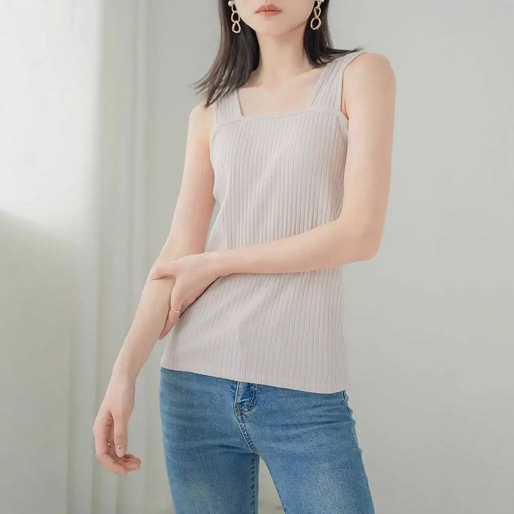 Summer Ribbed Cotton Vest Women's Basic Camisole Simple Solid Color Slim Fit Slimming Beach Vacation
Summer Ribbed Cotton Vest Women's Basic Camisole Simple Solid Color Slim Fit Slimming Beach Vacation