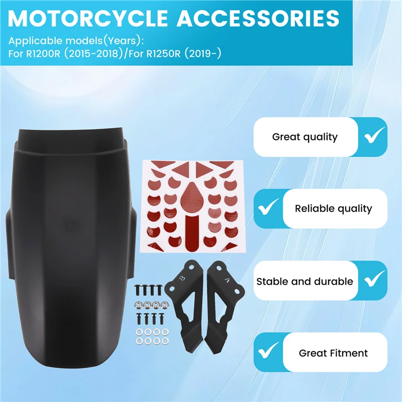 NEW-Motorcycle Front Fender Mudguard Extender For BMW R1250R R1200R 2015-2024 Mudguard Splash Guard Extension
NEW-Motorcycle Front Fender Mudguard Extender For BMW R1250R R1200R 2015-2024 Mudguard Splash Guard Extension
