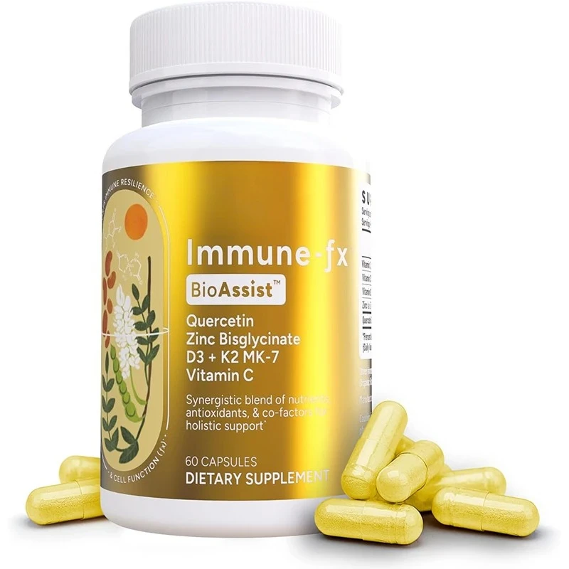 Zinc ion carrier support supplement, containing quercetin bioflavonoids, antioxidant vitamin C, D3, K2, 60 vegetarian capsules
Zinc ion carrier support supplement, containing quercetin bioflavonoids, antioxidant vitamin C, D3, K2, 60 vegetarian capsules