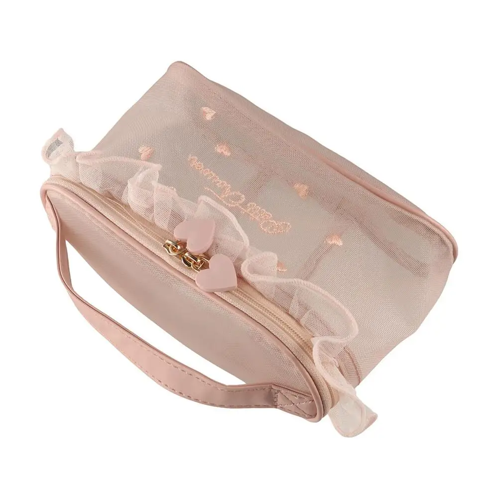 Portable Handbag Mesh Cosmetic Bag Cosmetic Case Zipper Mesh Storage Bag Lace Large Capacity Embroidered Makeup Bag Wash Face
Portable Handbag Mesh Cosmetic Bag Cosmetic Case Zipper Mesh Storage Bag Lace Large Capacity Embroidered Makeup Bag Wash Face