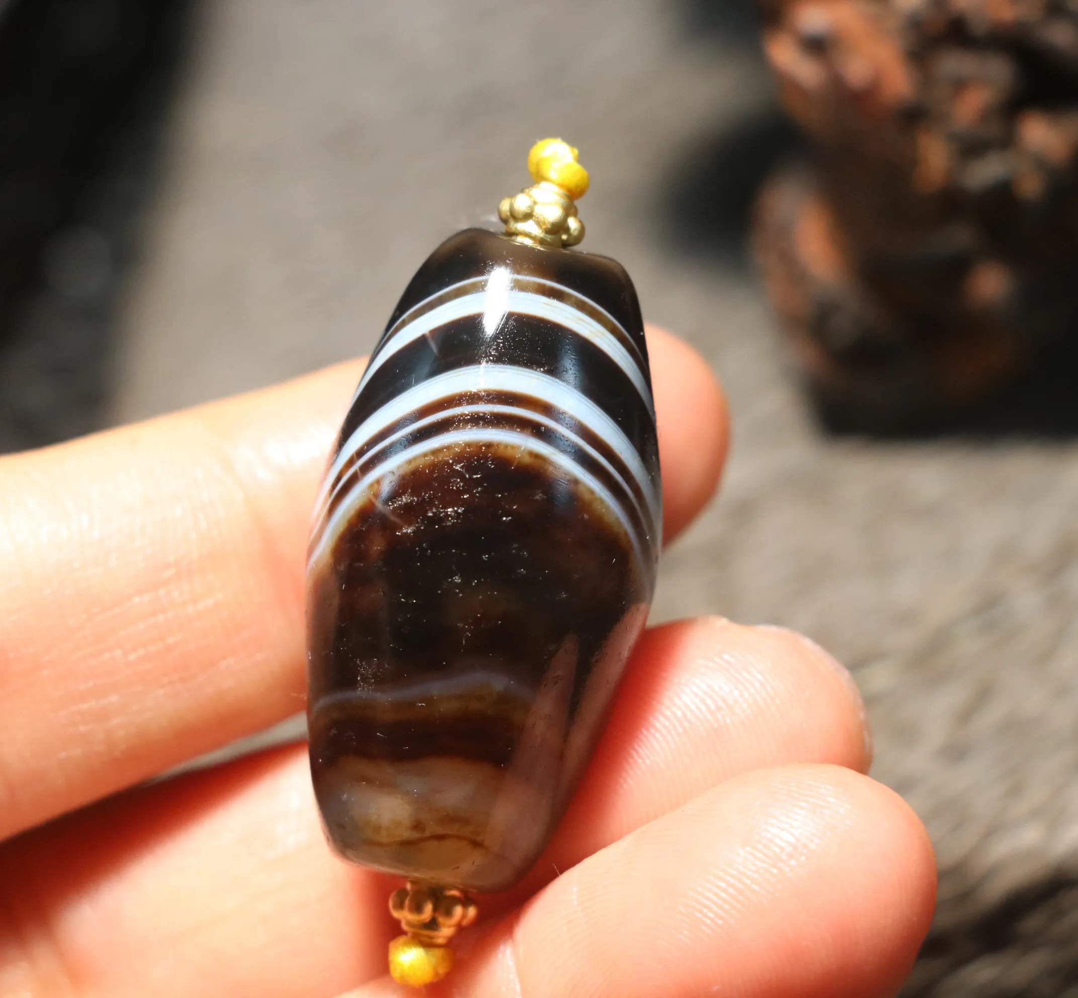 UPD25231Av52 Power Energy Tibetan Old Agate Natural Silkworm Line Big Rich dZi Bead Pendant Gem Amulet Treasure Jewelry
UPD25231Av52 Power Energy Tibetan Old Agate Natural Silkworm Line Big Rich dZi Bead Pendant Gem Amulet Treasure Jewelry
