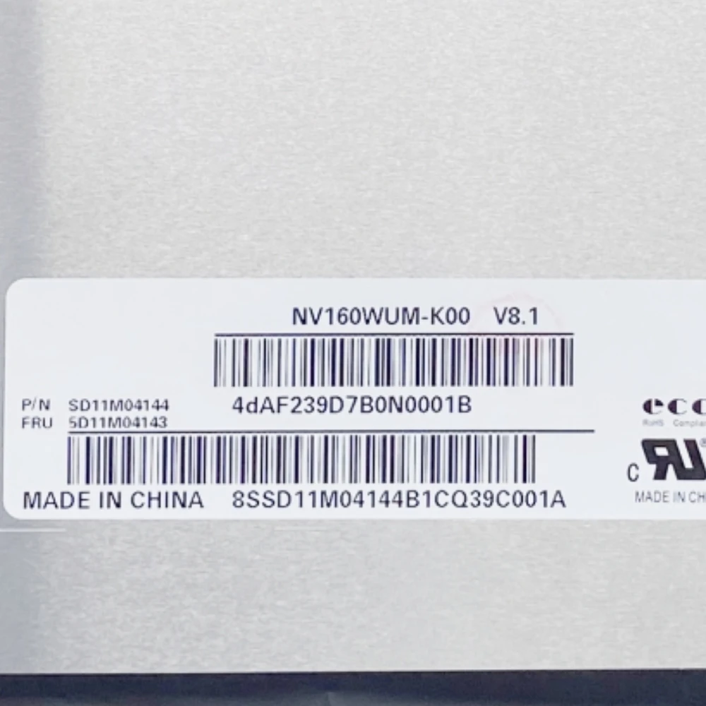 NV160WUM-K00 V8.1 V8.0 Display Panel Matrix Laptop LCD screen 16.0 Inch 1920X1200 IPS
NV160WUM-K00 V8.1 V8.0 Display Panel Matrix Laptop LCD screen 16.0 Inch 1920X1200 IPS