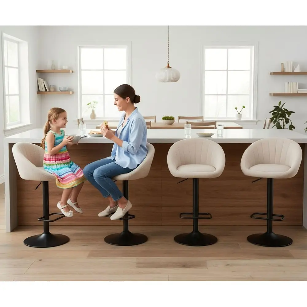 Bar Stools Bar Height Set of 4 with Back Adjustable Counter Height Barstools, Modern Upholstered Stools for Kitchen Island Chai
Bar Stools Bar Height Set of 4 with Back Adjustable Counter Height Barstools, Modern Upholstered Stools for Kitchen Island Chai