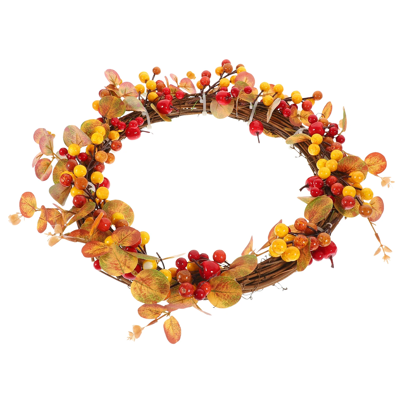 Plastic Wreath Decoration Artificial Fall Decor Autumn Wreath Front Door Golden Eucalyptus Leaf Apple Simulated Green
Plastic Wreath Decoration Artificial Fall Decor Autumn Wreath Front Door Golden Eucalyptus Leaf Apple Simulated Green