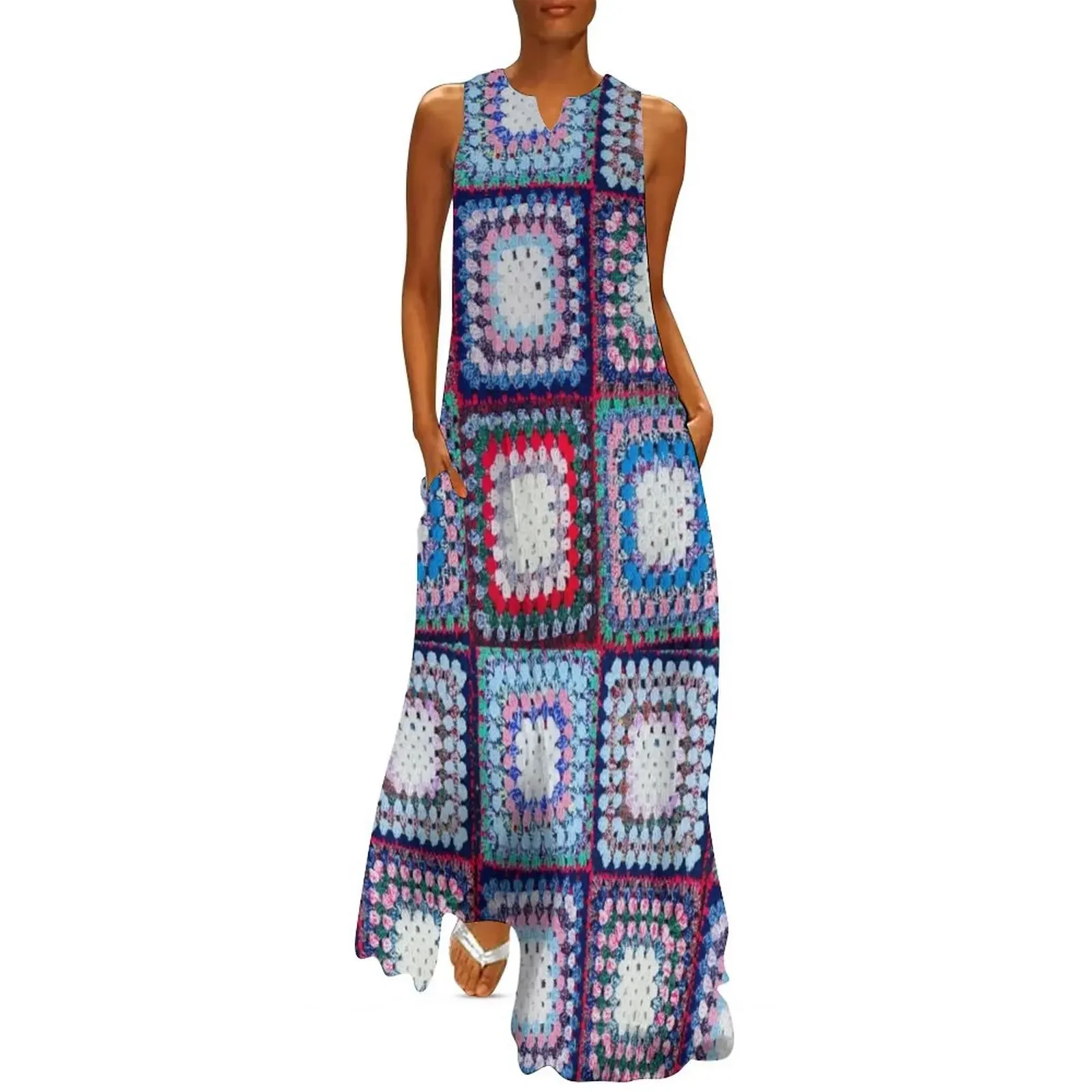 knitted background granny square Long Dress Summer skirt women's summer dresses 2025 Dress
knitted background granny square Long Dress Summer skirt women's summer dresses 2025 Dress