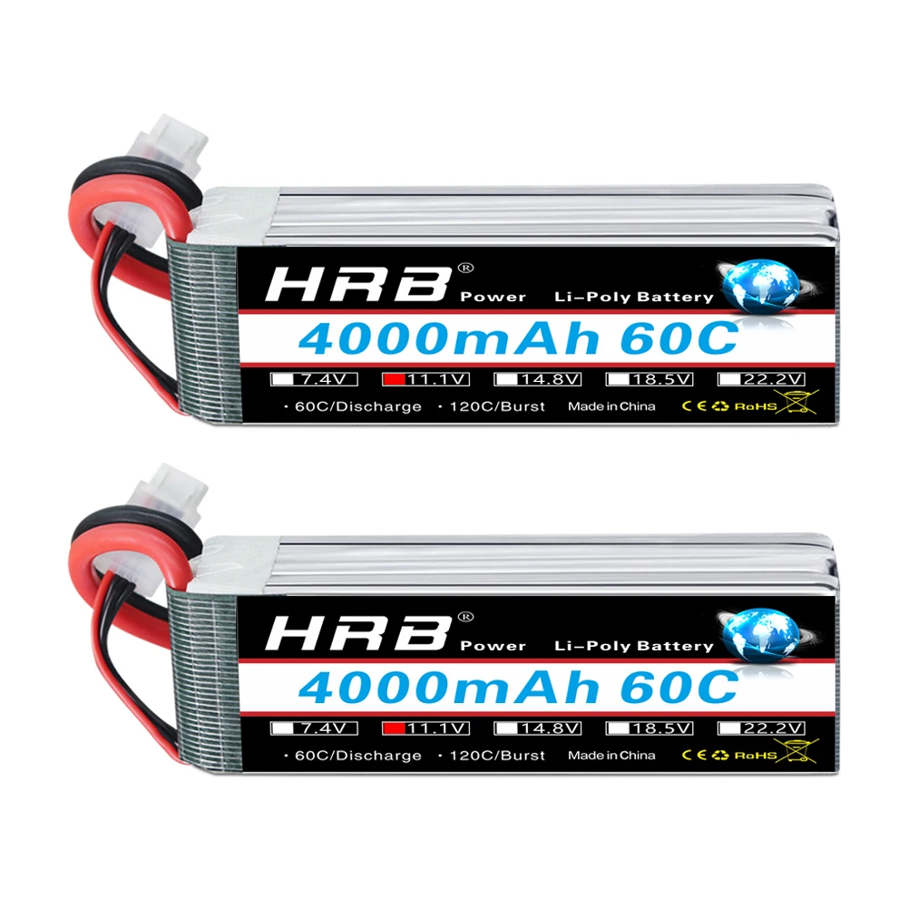 HRB 3S 4000mah Lipo Battery 11.1V 4000mah RC Battery 60C With XT60 Connector for RC Car Truck Monster RC Airplane FPV Drone Boat
HRB 3S 4000mah Lipo Battery 11.1V 4000mah RC Battery 60C With XT60 Connector for RC Car Truck Monster RC Airplane FPV Drone Boat