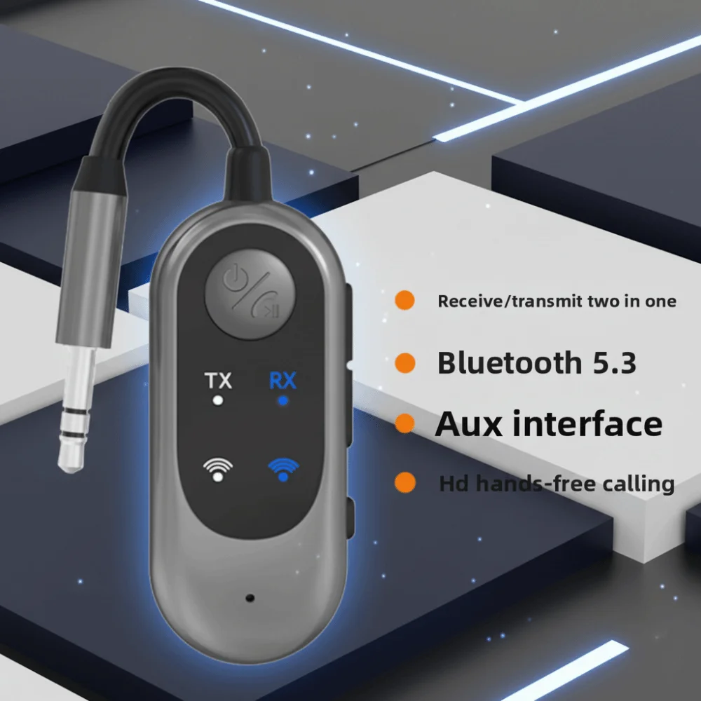2 in 1 Bluetooth Receiver Transmitter 3.5mm AUX Bluetooth-compatible Bluetooth Wireless Adapter Mini Wireless