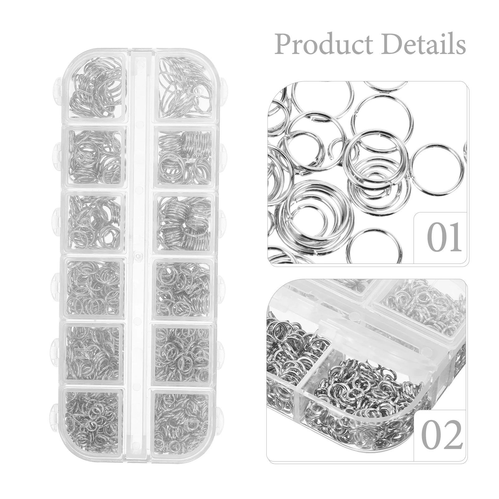 1200Pcs Iron Jump Rings Metal Open Connectors Multipurpose Jewelry Making Supplies for DIY Crafts Bracelets Necklaces Repair
1200Pcs Iron Jump Rings Metal Open Connectors Multipurpose Jewelry Making Supplies for DIY Crafts Bracelets Necklaces Repair