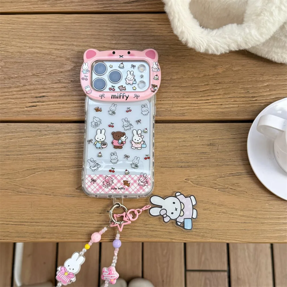Kawaii 3D Bear Camera Miffy Bunny Cartoon Phone Case for iPhone 16 Pro 13 14 15 16 17 Pro Max Cases With Chain Shockproof Cover
Kawaii 3D Bear Camera Miffy Bunny Cartoon Phone Case for iPhone 16 Pro 13 14 15 16 17 Pro Max Cases With Chain Shockproof Cover