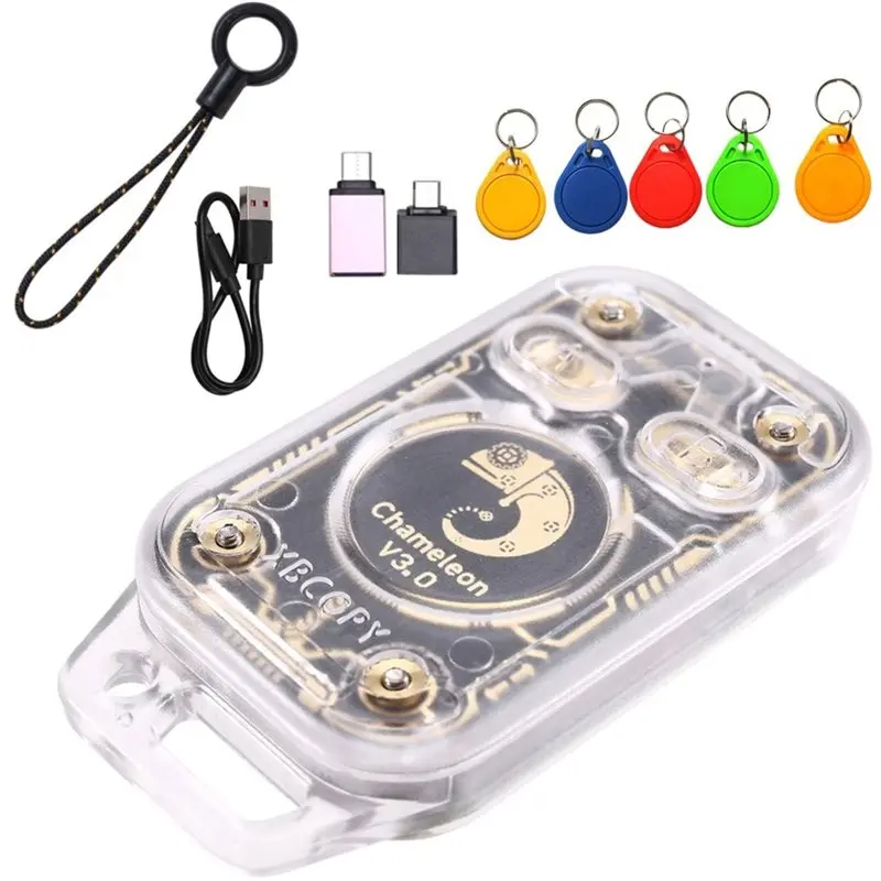 B27B Chameleon V3.0 Copyer Reader Writer+ 5XUID Keychain RFID Smart Card Emulator ID IC 125K 13.56M Smart Chip Reader Tag Co
B27B Chameleon V3.0 Copyer Reader Writer+ 5XUID Keychain RFID Smart Card Emulator ID IC 125K 13.56M Smart Chip Reader Tag Co